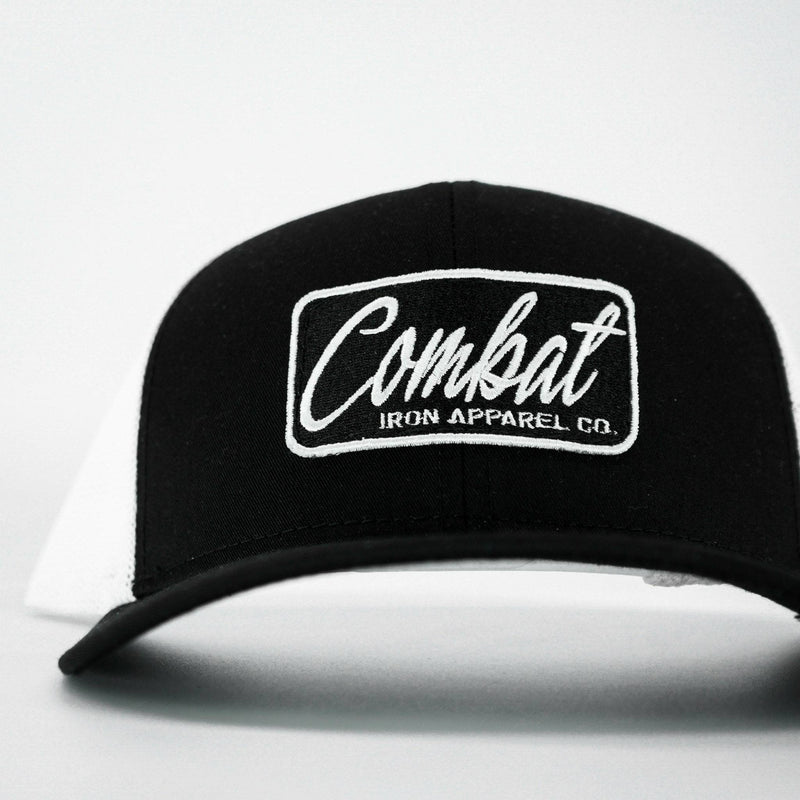Load image into Gallery viewer, Combat Script Patch Mid-Profile Mesh Snapback Hat
