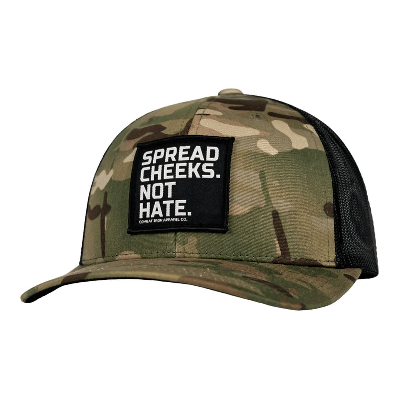 Load image into Gallery viewer, SPREAD CHEEKS. NOT HATE. Patch Snapback HAT

