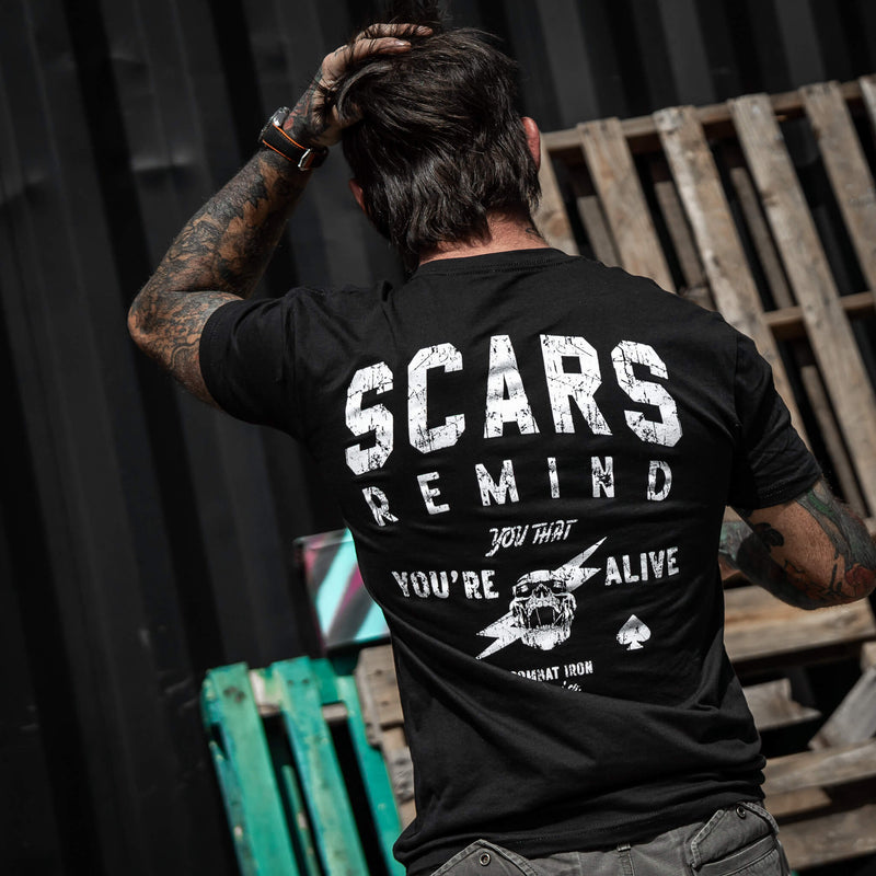 Load image into Gallery viewer, Scars Remind You That You&#39;re Alive Men&#39;s T-Shirt
