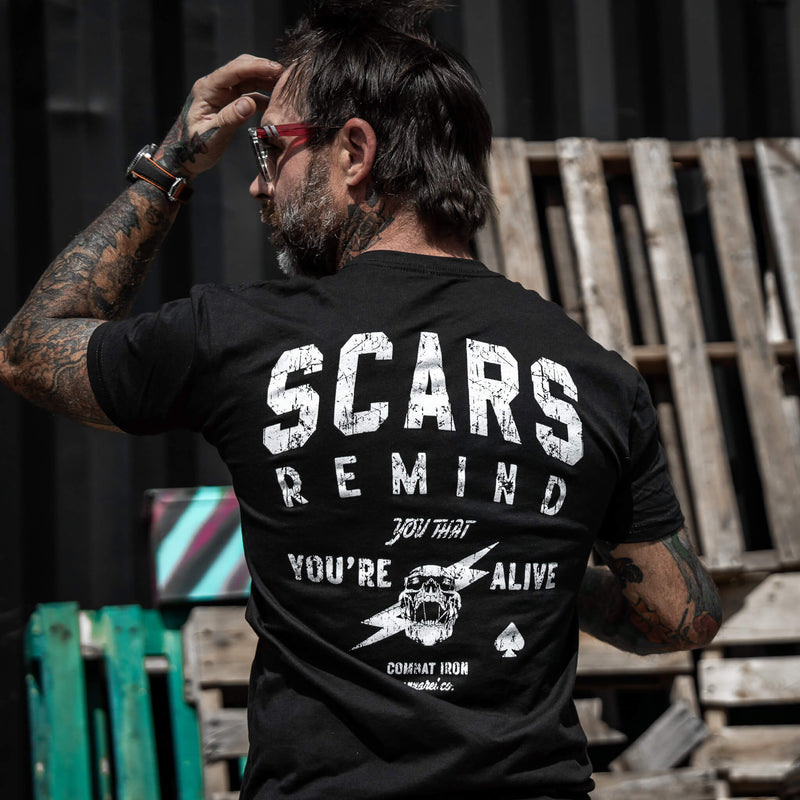 Load image into Gallery viewer, Scars Remind You That You&#39;re Alive Men&#39;s T-Shirt
