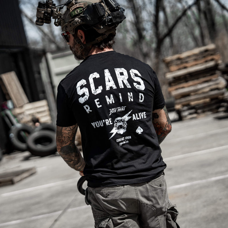 Load image into Gallery viewer, Scars Remind You That You&#39;re Alive Men&#39;s T-Shirt
