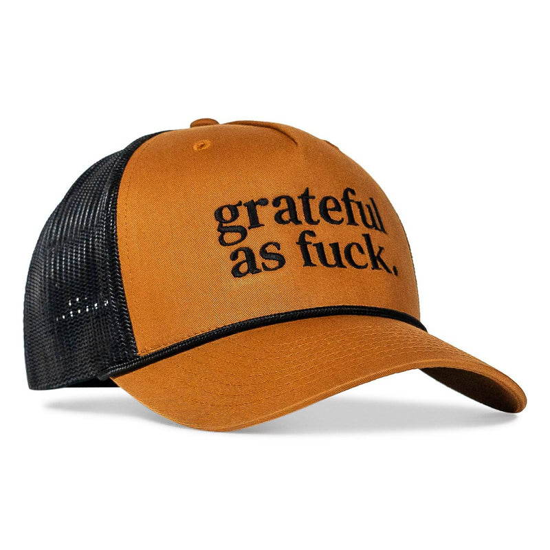 Load image into Gallery viewer, Grateful As Fuck Rope Snapback Hat
