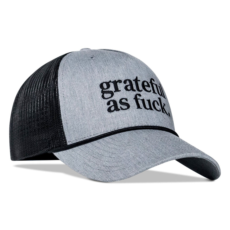 Load image into Gallery viewer, Grateful As Fuck Rope Snapback Hat
