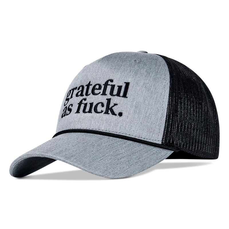 Load image into Gallery viewer, Grateful As Fuck Rope Snapback Hat

