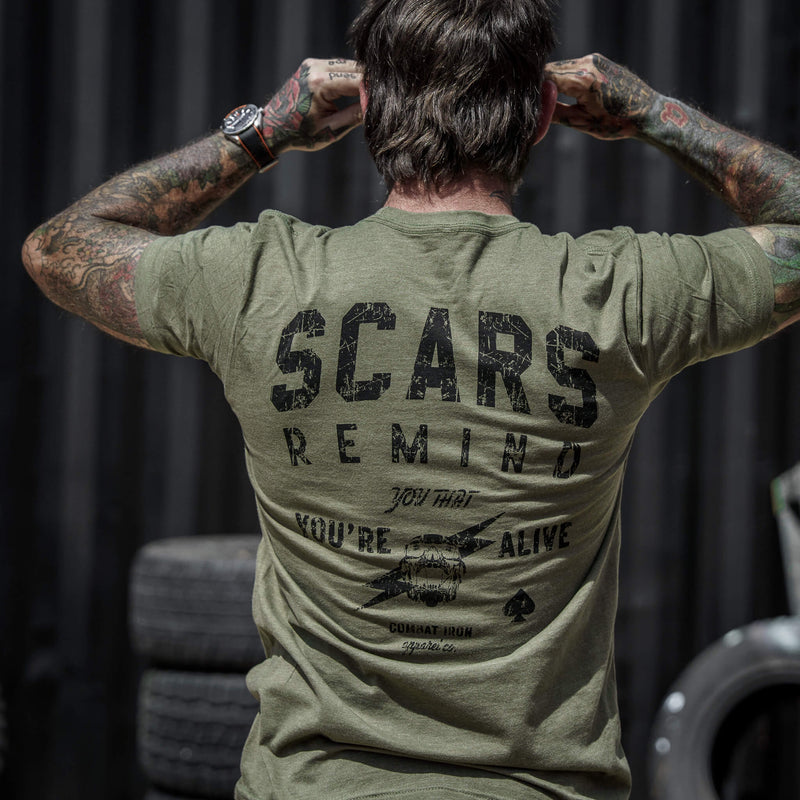 Load image into Gallery viewer, Scars Remind You That You&#39;re Alive Men&#39;s T-Shirt

