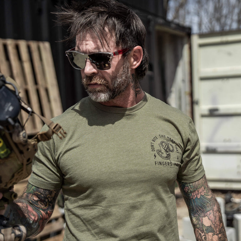 Load image into Gallery viewer, Don&#39;t Bite The Hand That Fingers You Men&#39;s T-Shirt
