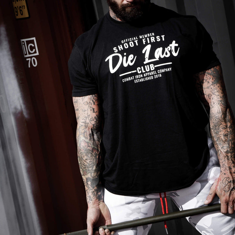 Load image into Gallery viewer, Shoot First. Die Last. Tactical Athlete Club Men&#39;s T-Shirt
