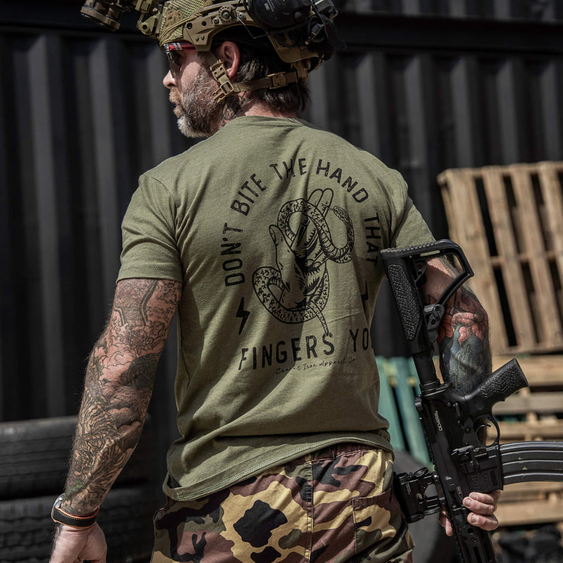 Load image into Gallery viewer, Don&#39;t Bite The Hand That Fingers You Men&#39;s T-Shirt
