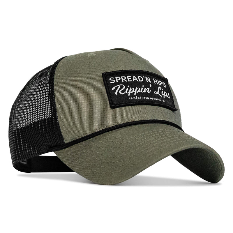 Load image into Gallery viewer, Spreadin&#39; Hips Rippin&#39; Lips Patch Rope Snapback
