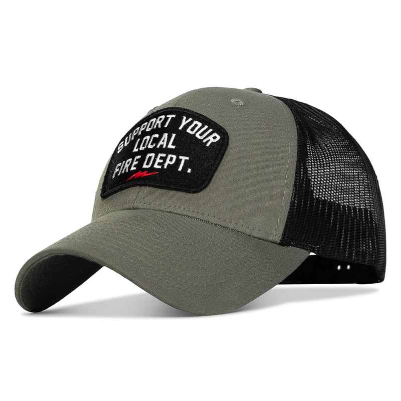 Load image into Gallery viewer, Support Your Local Fire Dept. Patch Snapback Hat
