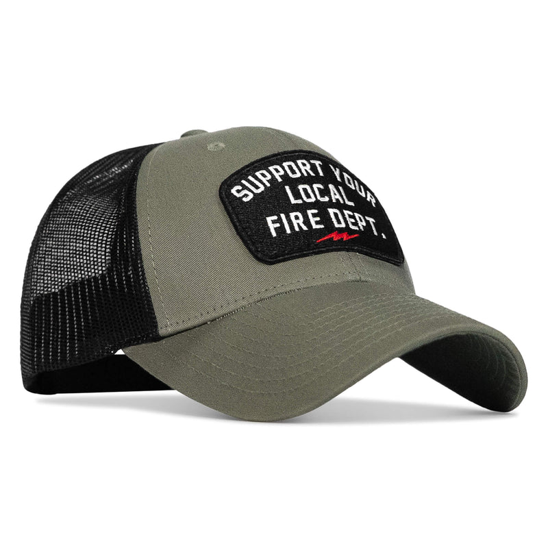Load image into Gallery viewer, Support Your Local Fire Dept. Patch Snapback Hat
