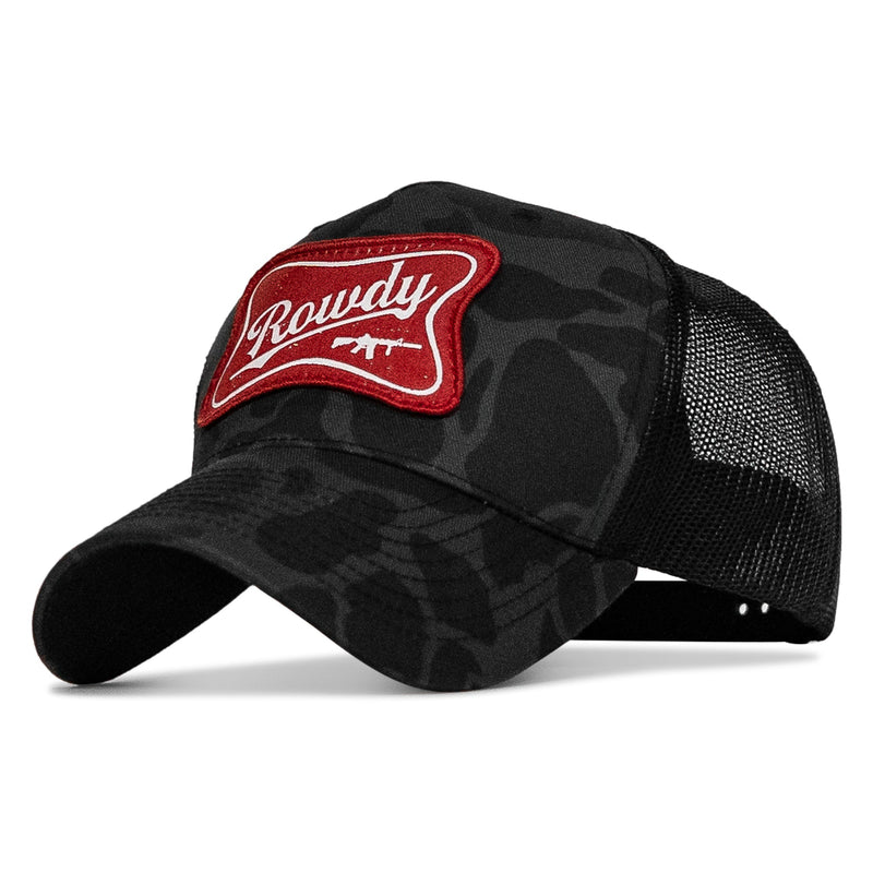 Load image into Gallery viewer, Rowdy Beer Logo Patch Snapback Hat

