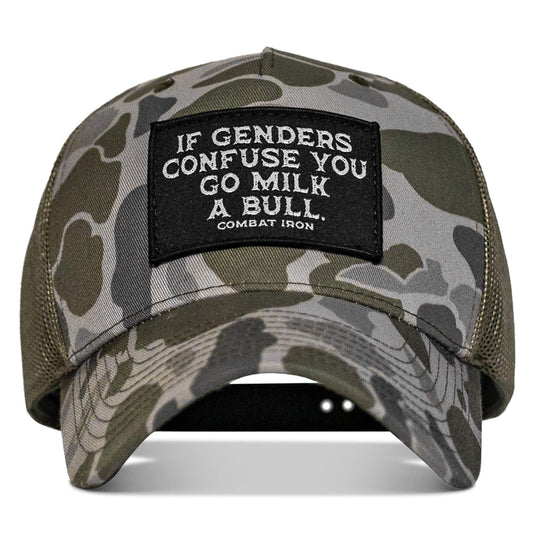 If Genders Confuse You, Go Milk A Bull Patch Snapback Hat