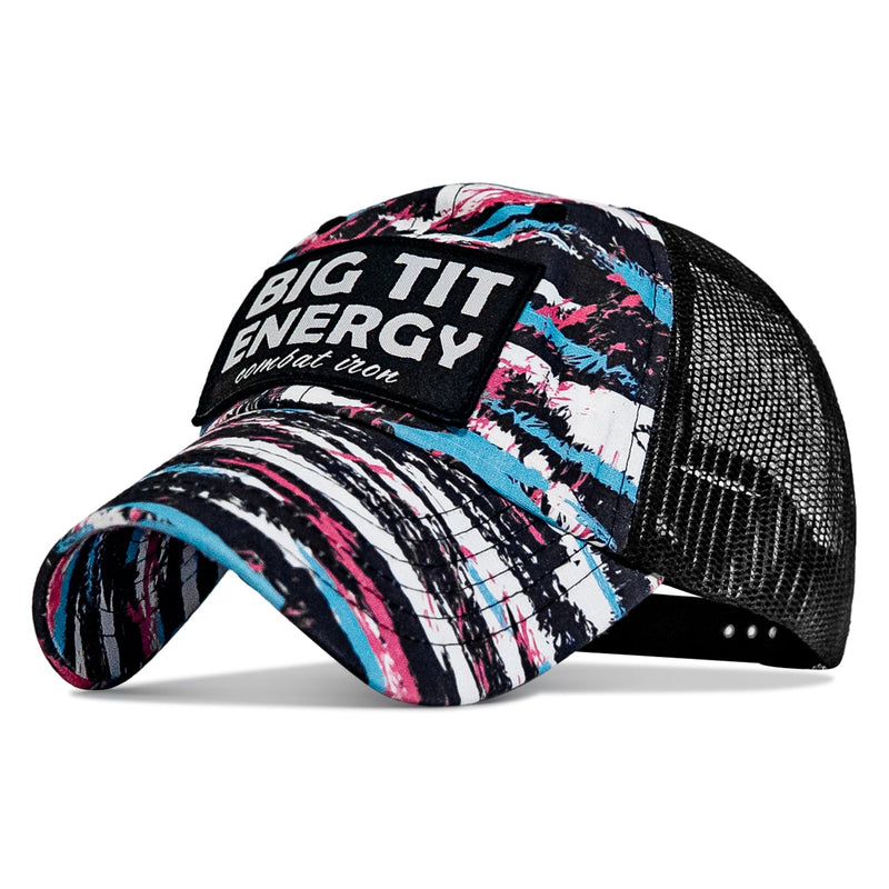 Load image into Gallery viewer, Big Tit Energy Patch Ripstop Mesh Snapback Hat
