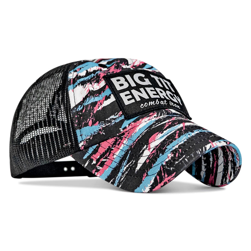 Load image into Gallery viewer, Big Tit Energy Patch Ripstop Mesh Snapback Hat
