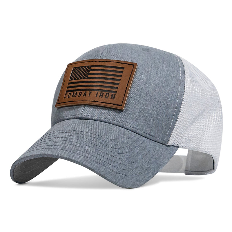 Load image into Gallery viewer, US Flag Leather Patch SnapBack Hat
