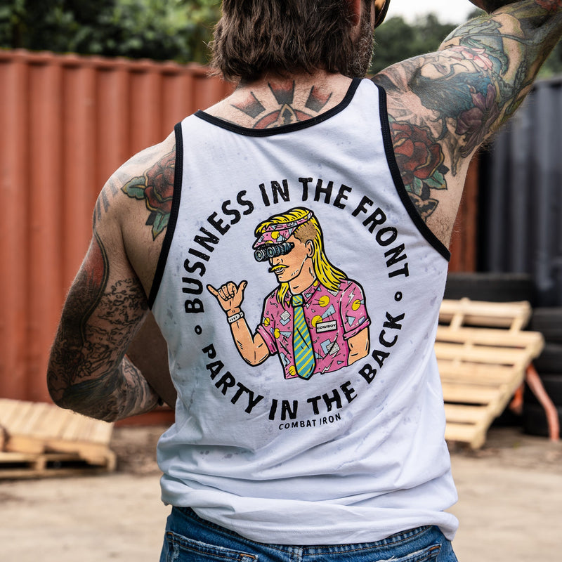 Load image into Gallery viewer, Business In The Front. Party In The Back. Men's Tank
