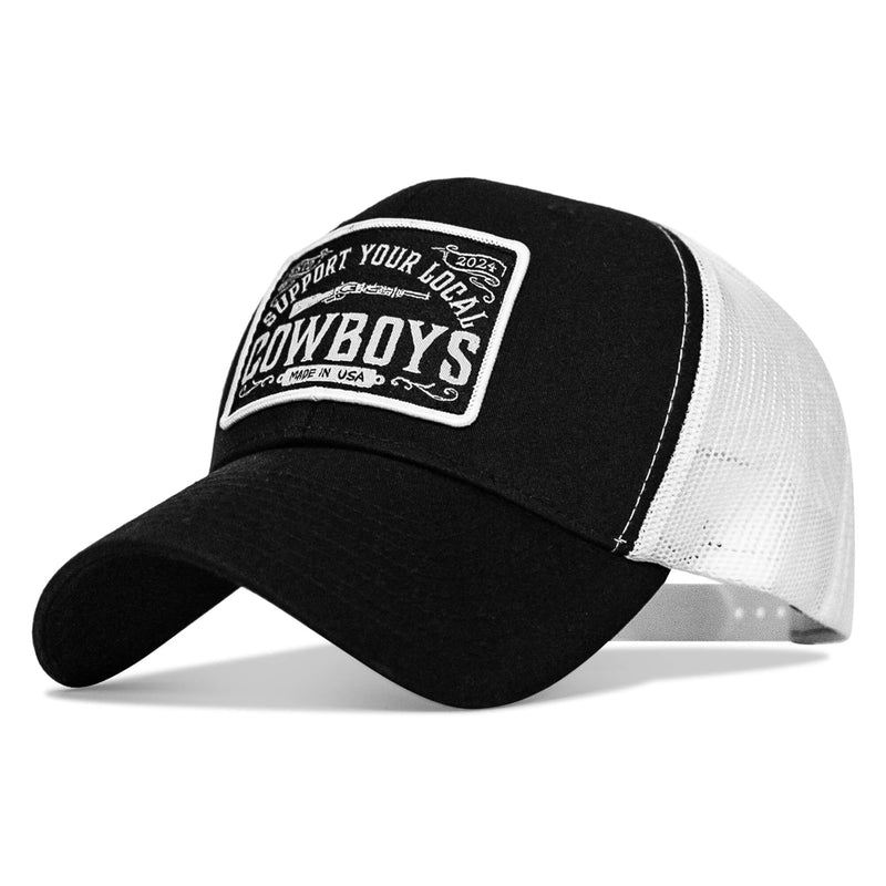 Load image into Gallery viewer, Support Your Local Cowboys Patch Snapback Hat
