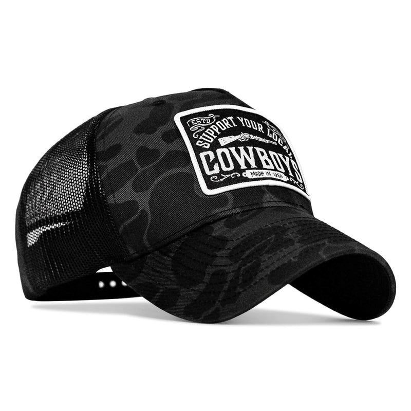 Load image into Gallery viewer, Support Your Local Cowboys Patch Snapback Hat
