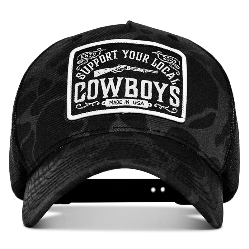 Load image into Gallery viewer, Support Your Local Cowboys Patch Snapback Hat
