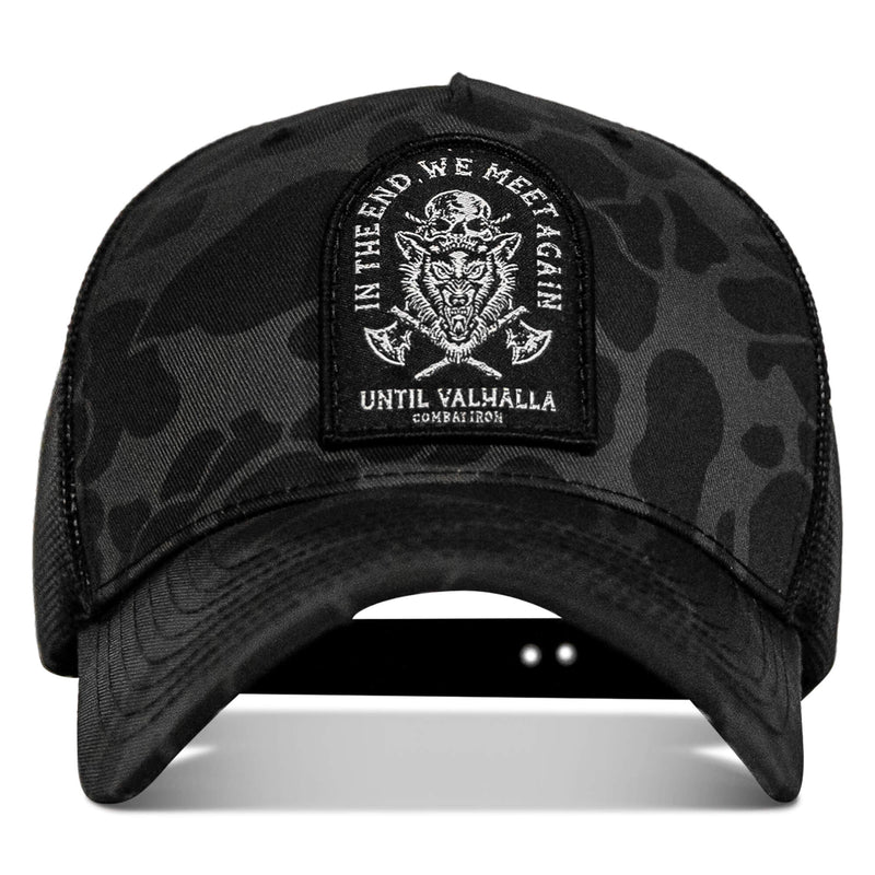 Load image into Gallery viewer, In The End, We Meet Again - Until Valhalla Patch Snapback Hat
