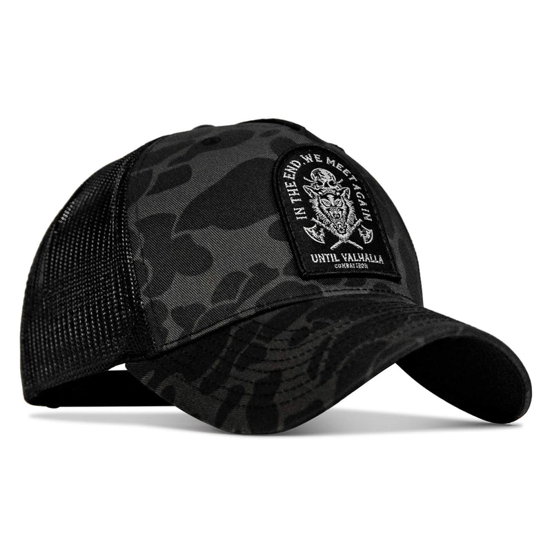 Load image into Gallery viewer, In The End, We Meet Again - Until Valhalla Patch Snapback Hat
