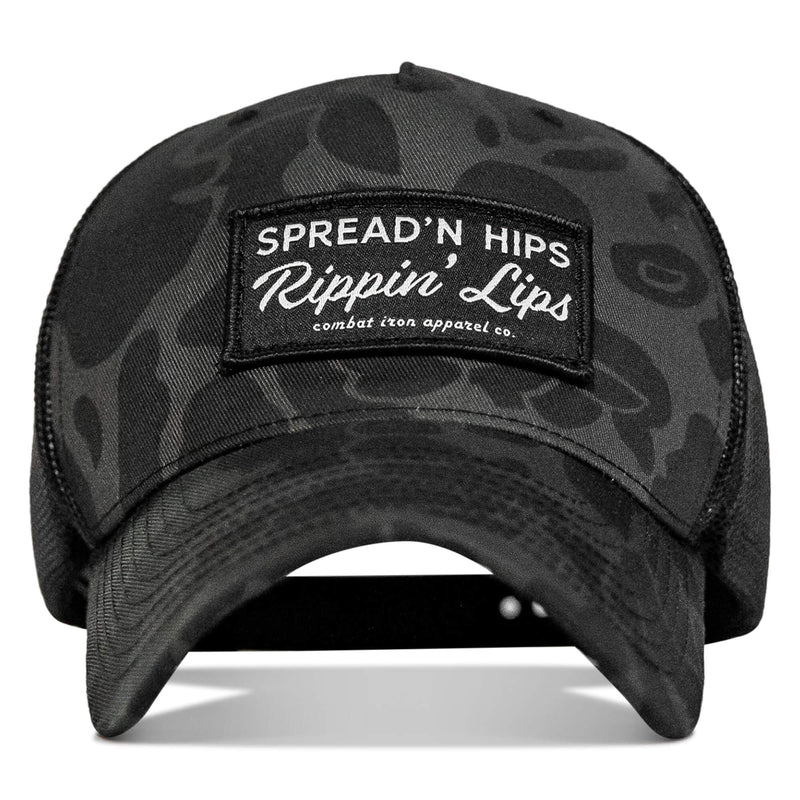 Load image into Gallery viewer, Spreadin&#39; Hips Rippin&#39; Lips Patch Snapback
