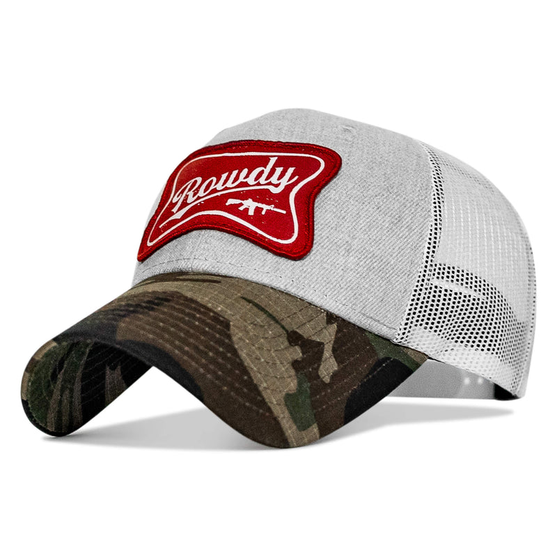 Load image into Gallery viewer, Rowdy Beer Logo Patch Snapback Hat
