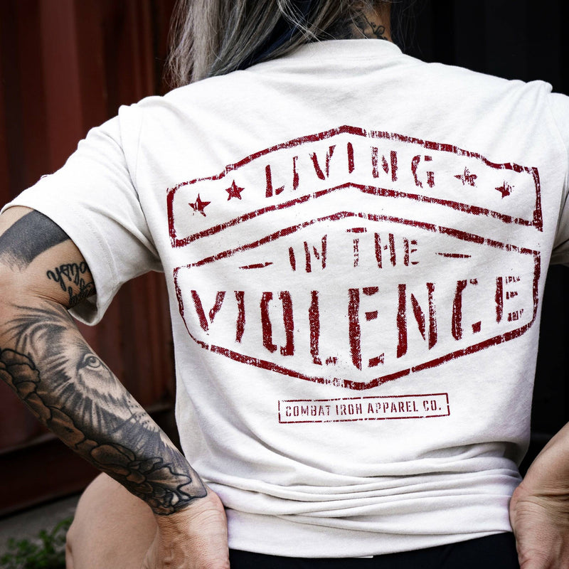 Load image into Gallery viewer, LIVING IN THE VIOLENCE MEN’S T-SHIRT
