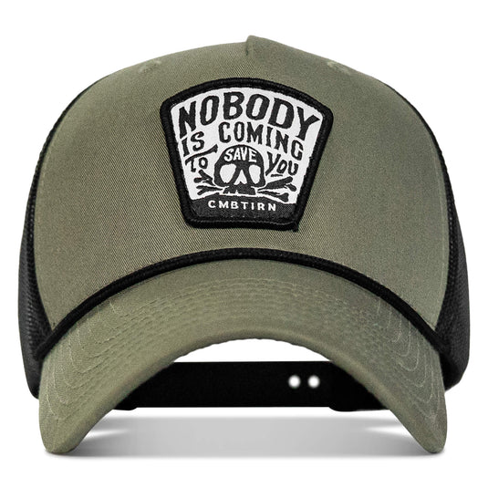 Nobody Is Coming To Save You Skull Patch Rope Snapback