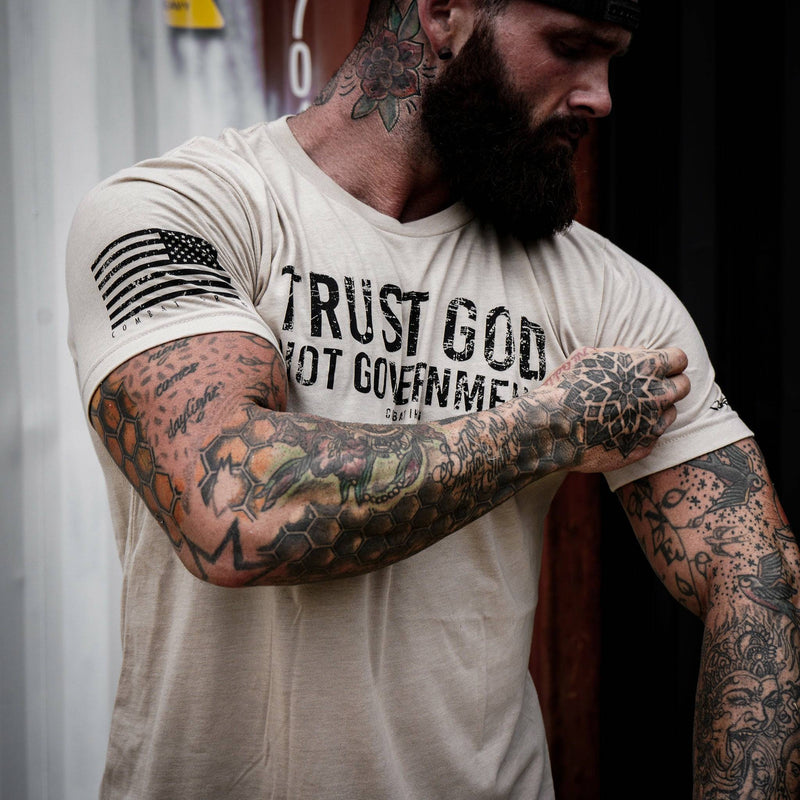 Load image into Gallery viewer, Trust God. Not Government. Men&#39;s T-Shirt
