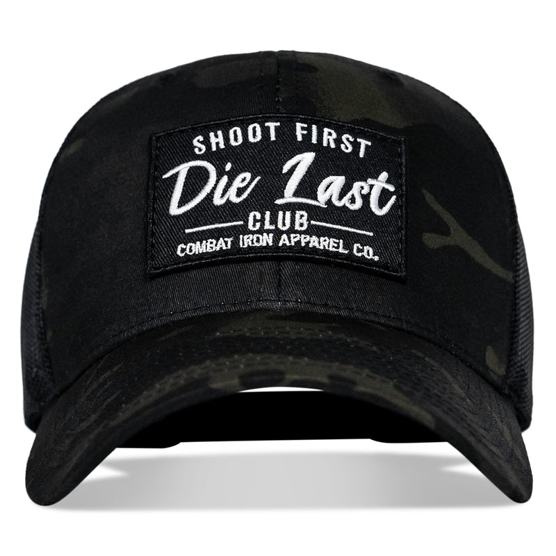 Load image into Gallery viewer, Shoot First. Die Last. Club Patch Snapback
