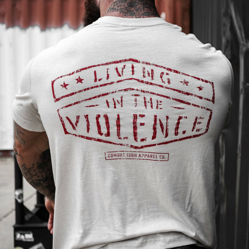 Load image into Gallery viewer, LIVING IN THE VIOLENCE MEN’S T-SHIRT
