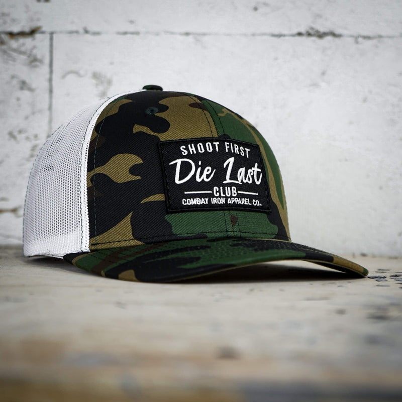 Load image into Gallery viewer, Shoot First. Die Last. Club Patch Snapback
