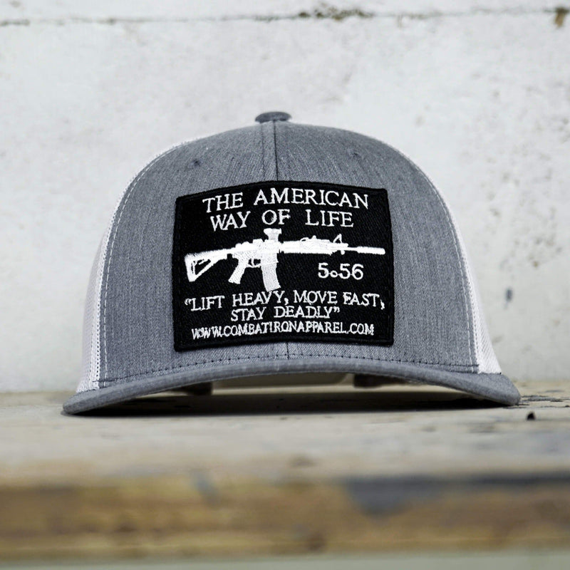 Load image into Gallery viewer, American Way Of Life 5.56 Black Patch Edition Mid-Profile Mesh Snapback

