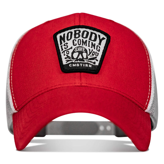 Nobody Is Coming To Save You Skull Patch Snapback Hat