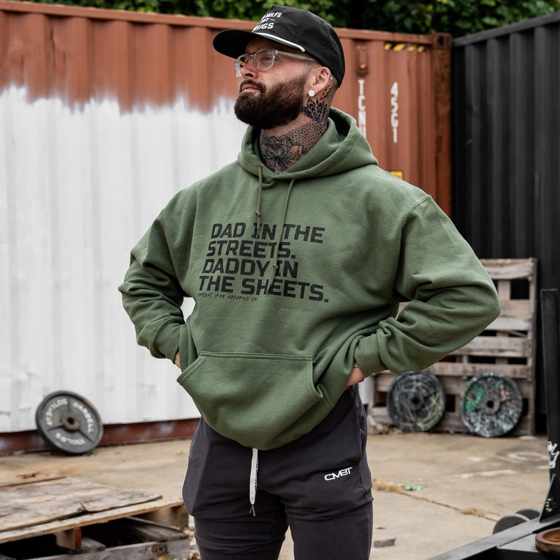 Load image into Gallery viewer, Dad In The Streets. Daddy In The Sheets. Men's Hoodie
