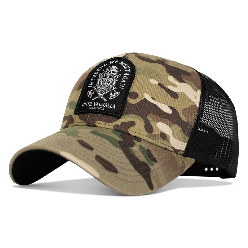 Load image into Gallery viewer, In The End, We Meet Again - Until Valhalla Patch Snapback Hat
