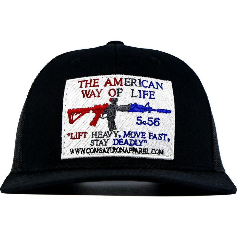 Load image into Gallery viewer, American Way Of Life White Patch Snapback Hat
