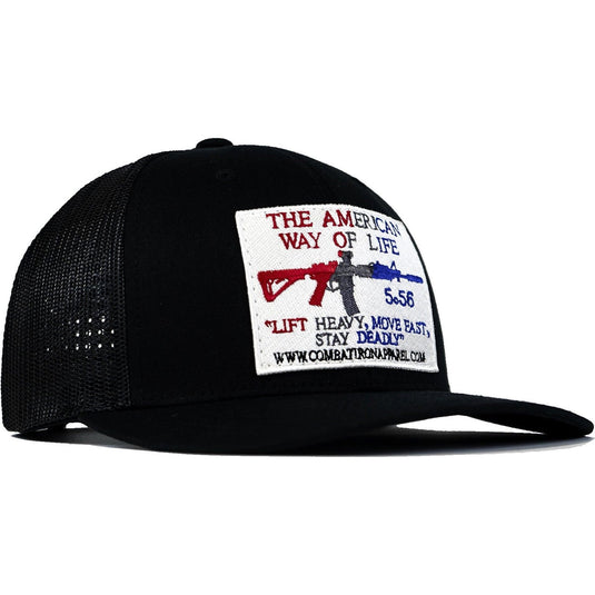American Way Of Life White Patch Snapback Hat