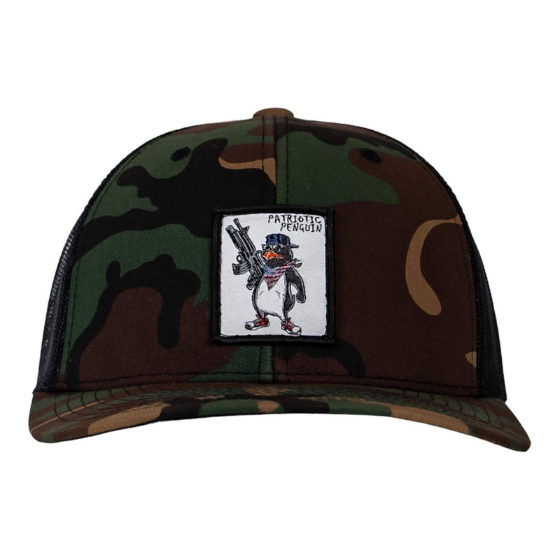 Load image into Gallery viewer, Patriotic Penguin Patch Snapback Hat
