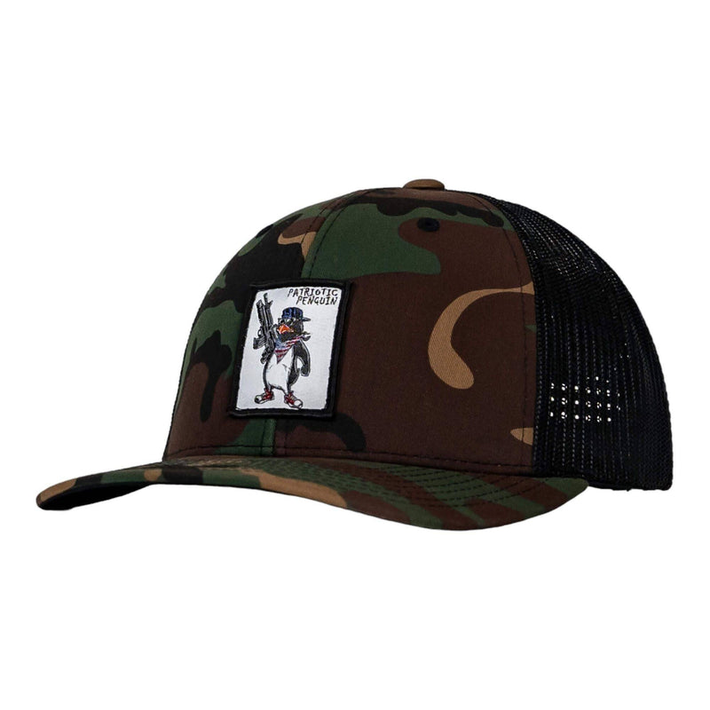 Load image into Gallery viewer, Patriotic Penguin Patch Snapback Hat
