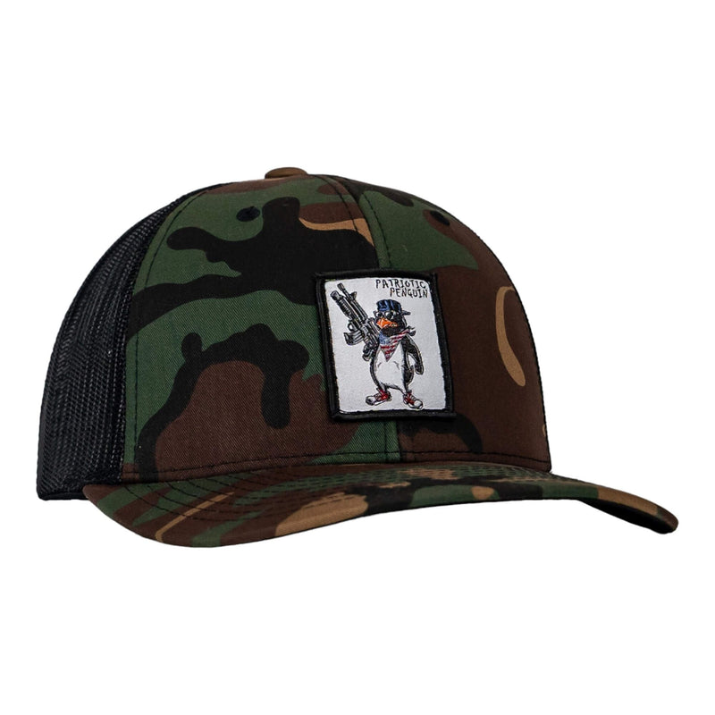 Load image into Gallery viewer, Patriotic Penguin Patch Snapback Hat

