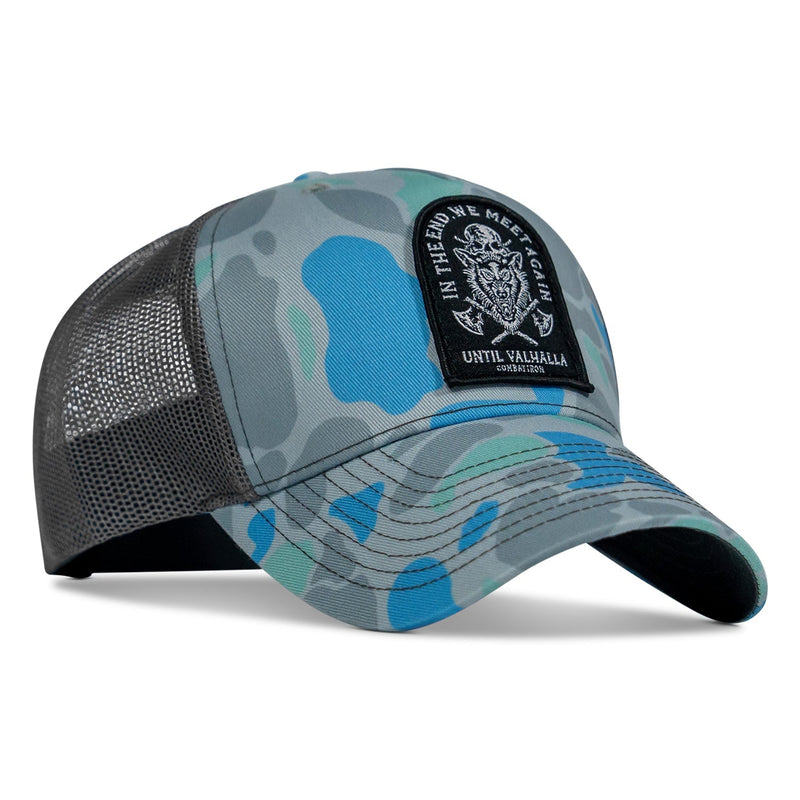 Load image into Gallery viewer, In The End, We Meet Again - Until Valhalla Patch Snapback Hat
