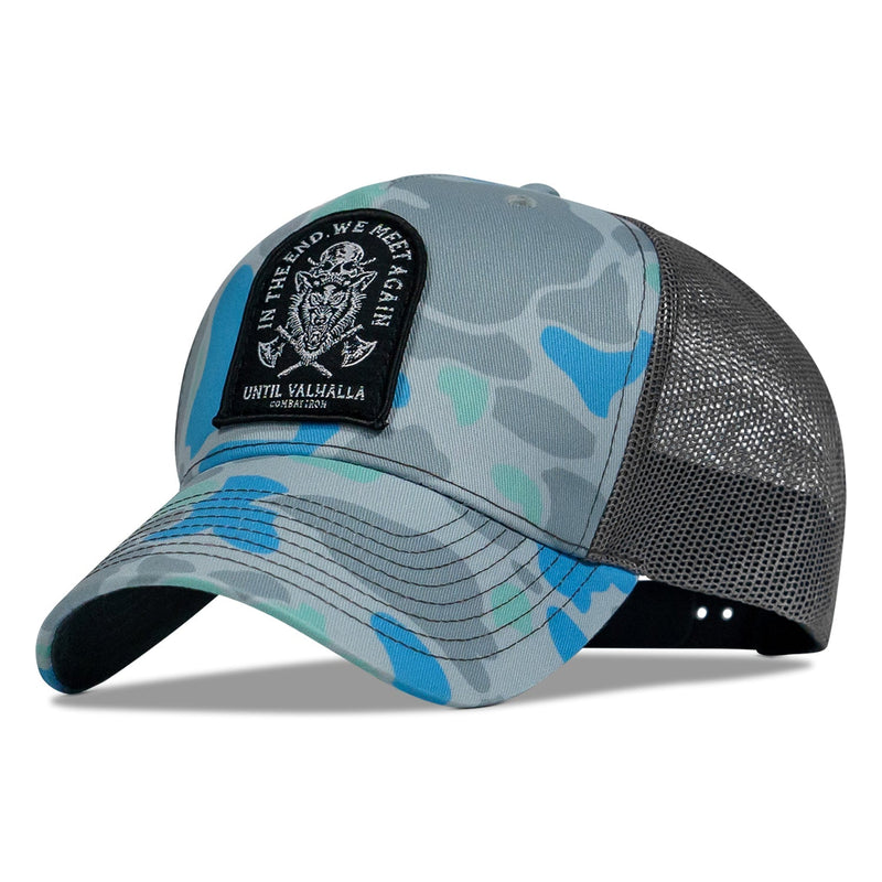 Load image into Gallery viewer, In The End, We Meet Again - Until Valhalla Patch Snapback Hat
