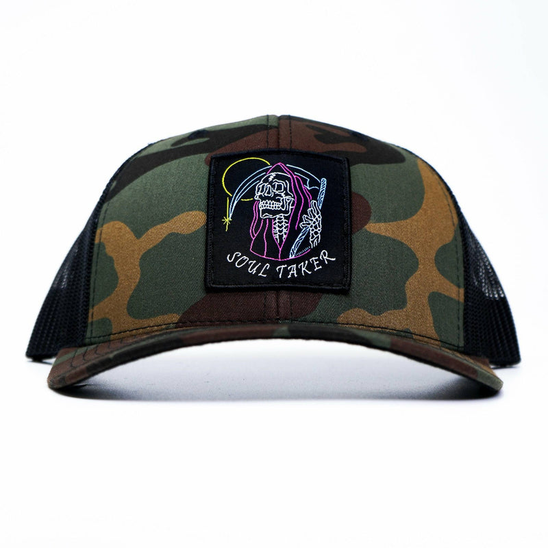 Load image into Gallery viewer, Soul Taker Reaper Patch Snapback Hat
