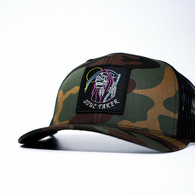 Load image into Gallery viewer, Soul Taker Reaper Patch Snapback Hat

