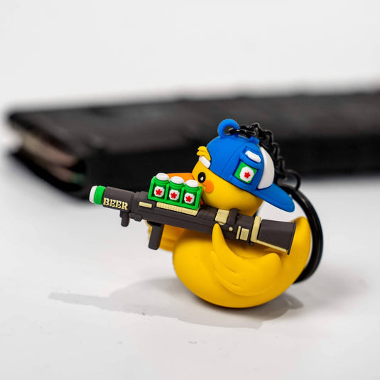 Beer Launcher TactiDuck 3D Rubber Keychain