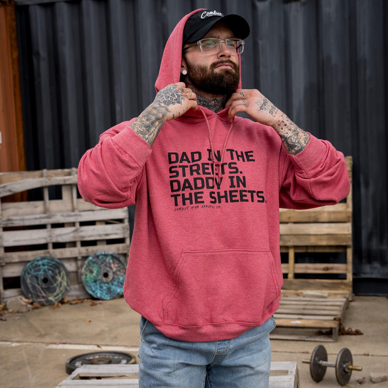 Load image into Gallery viewer, Dad In The Streets. Daddy In The Sheets. Men's Hoodie
