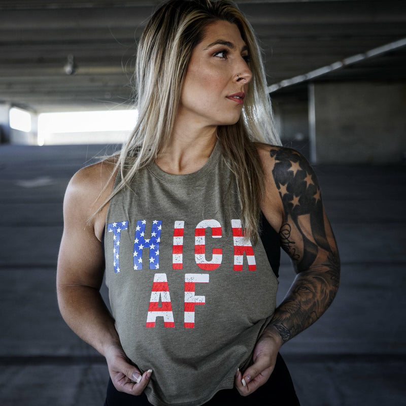 Load image into Gallery viewer, Thick AF USA Edition Crop Top
